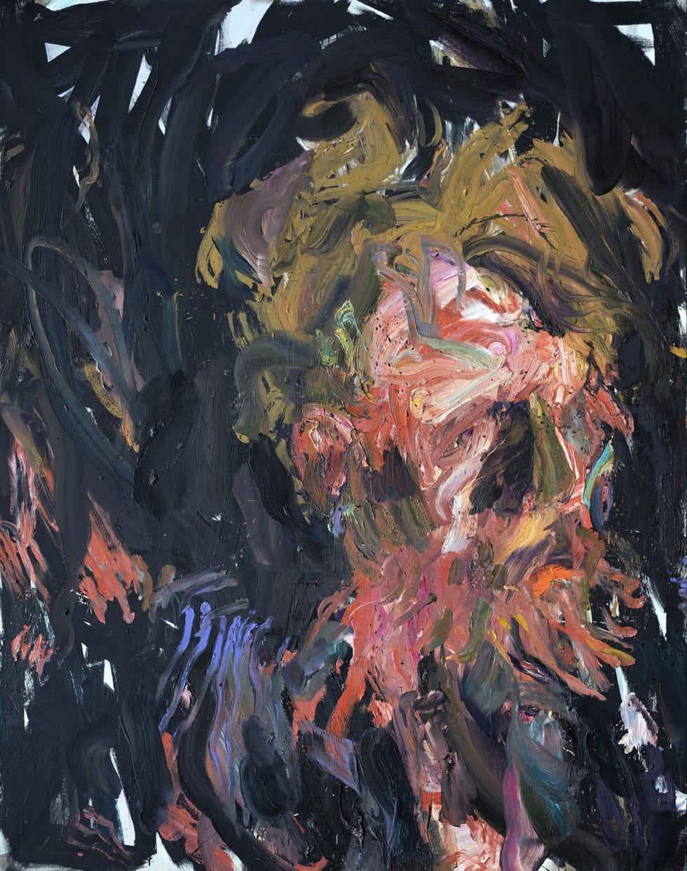 Gaël Davrinche, Self portrait, huile sur toile, 200x160cm, 2014