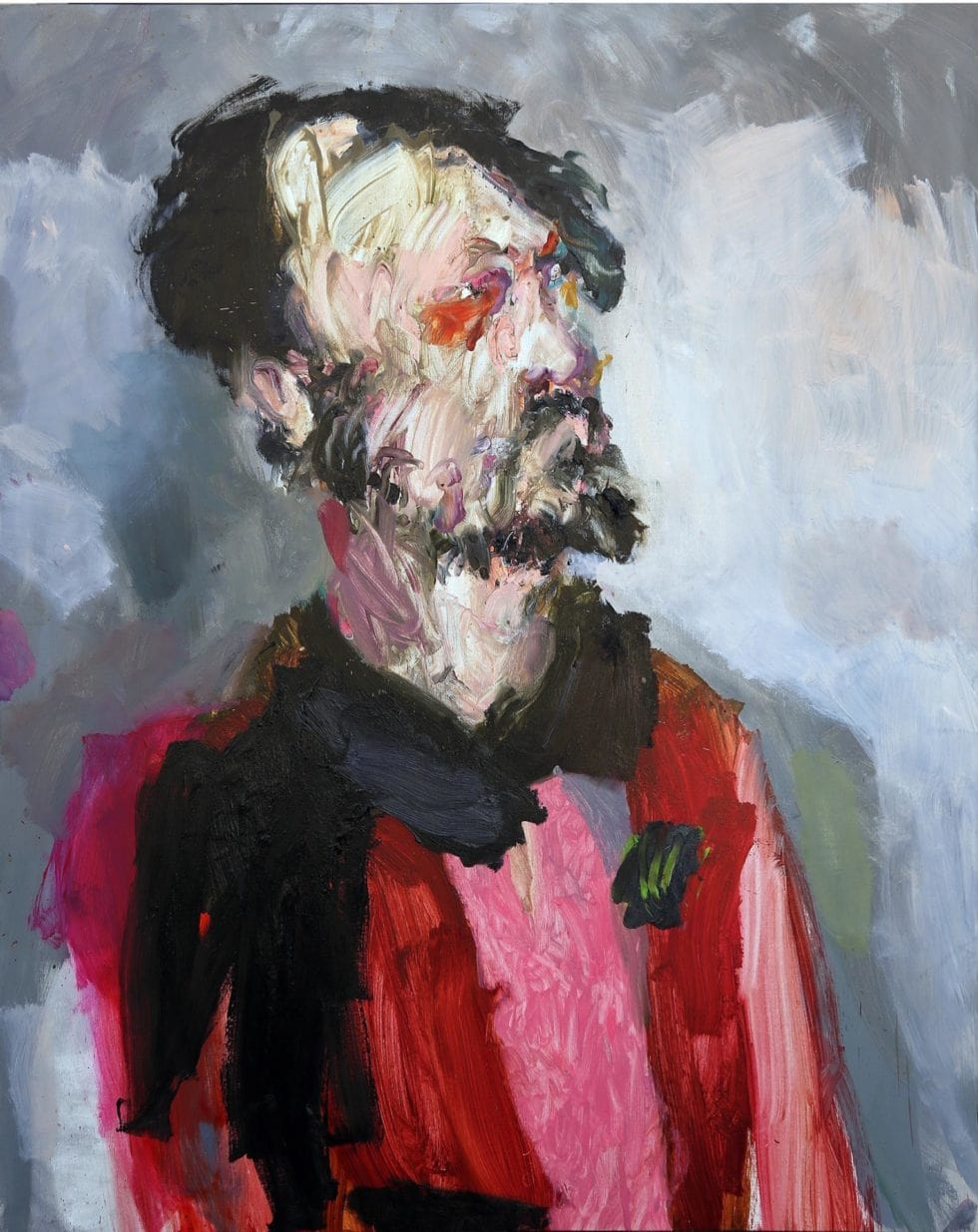 Gaël Davrinche, Under the skin 12, huile sur toile, 200x160 cm, 2015
