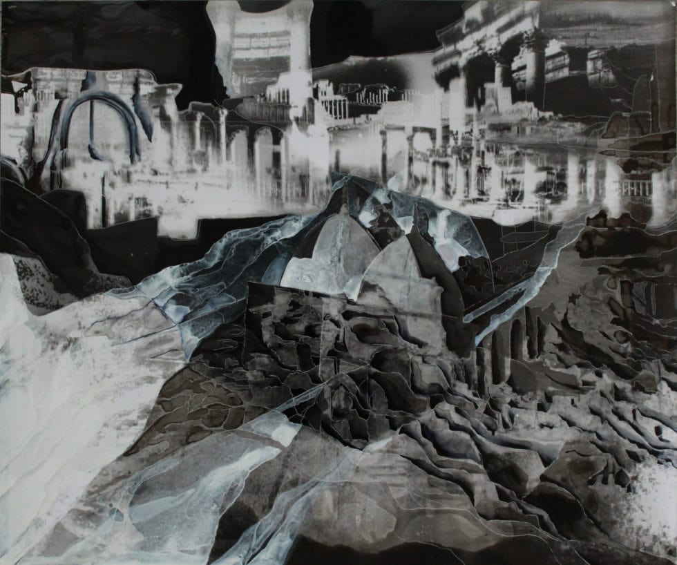 Guénaëlle de Carbonnières, Digging the image (Entrelacs), 50,8 x 61 cm, água-forte e tinta sobre prata, 20,4 x 25,3 cm, 2020, col. especial